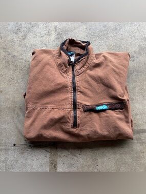 Vintage 90s Kavu Canvas Jacket Half Zip Throwshirt Pullover